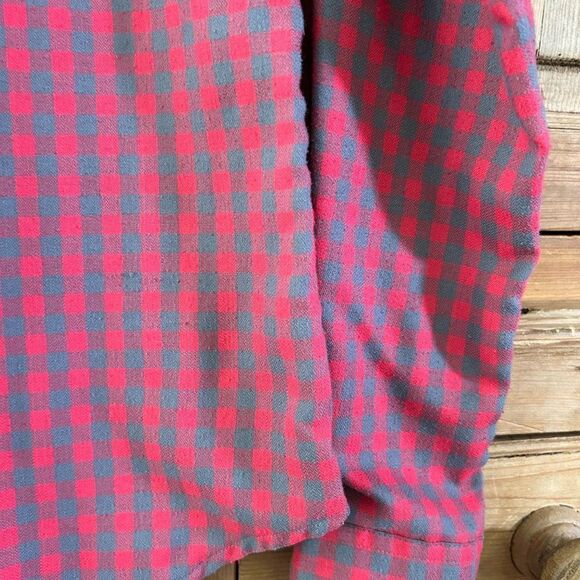 Women's Toad & Co Medium Dakotah Travel Shirt Plaid Flannel Button Down Pink‎ - Picture 10 of 11